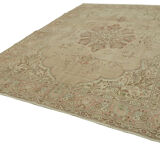 Hand-knotted oriental vintage 300 cm x 392 cm beige wool rug