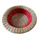 Rattan basket with red trim