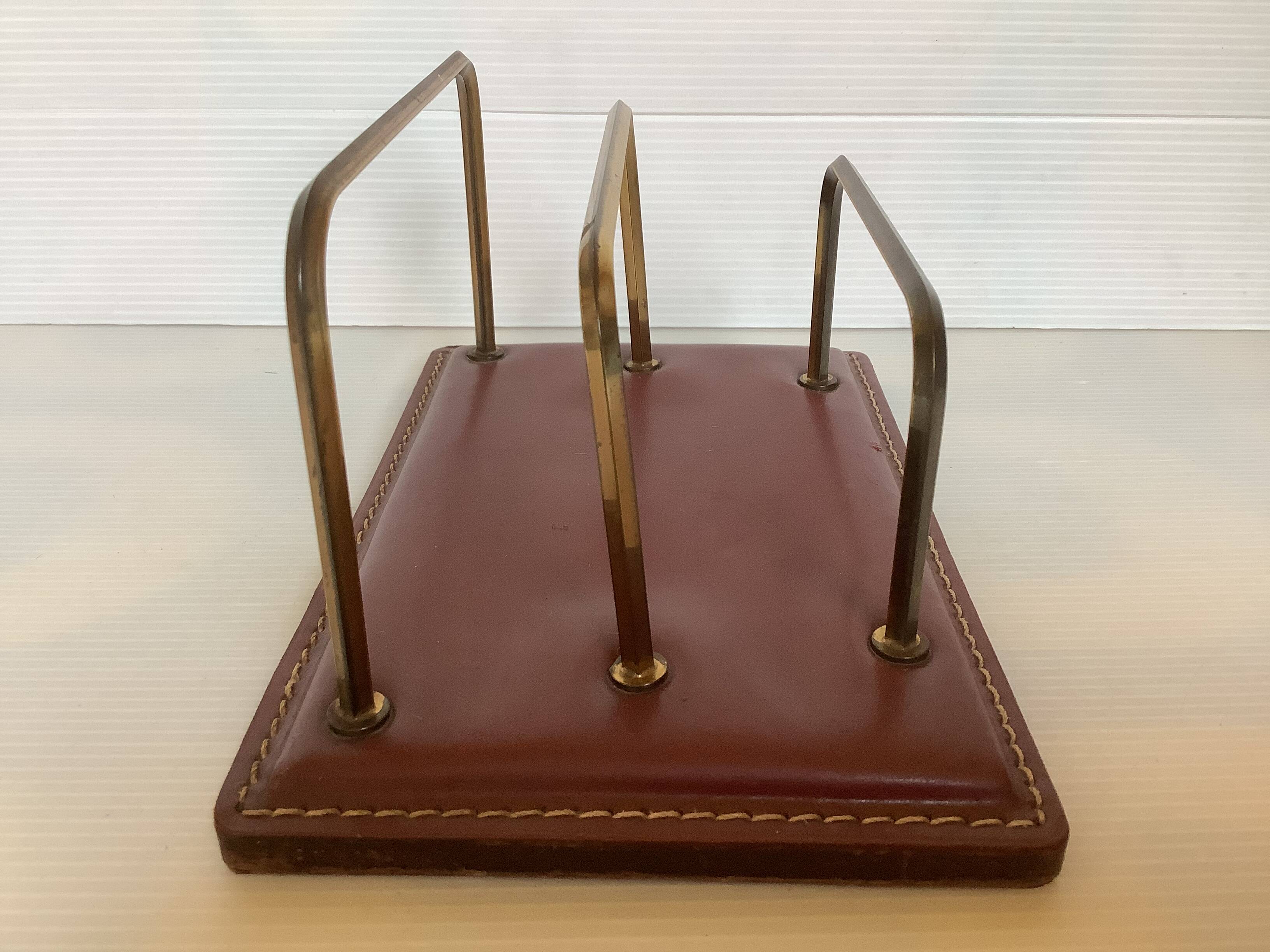 Leather mail holder