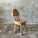 Small child's chair in natural blond teak back with three bars