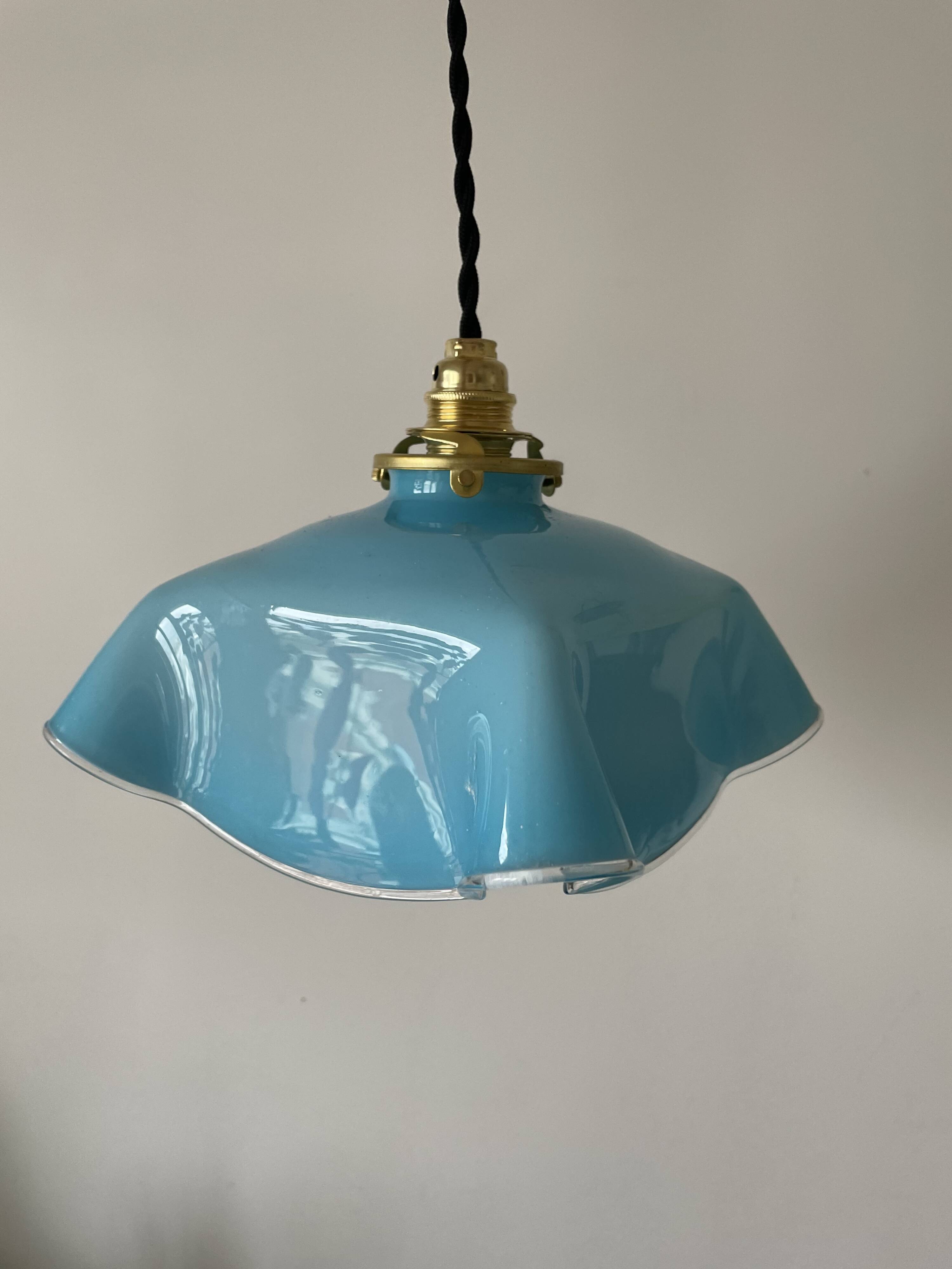 Vintage glass pendant light