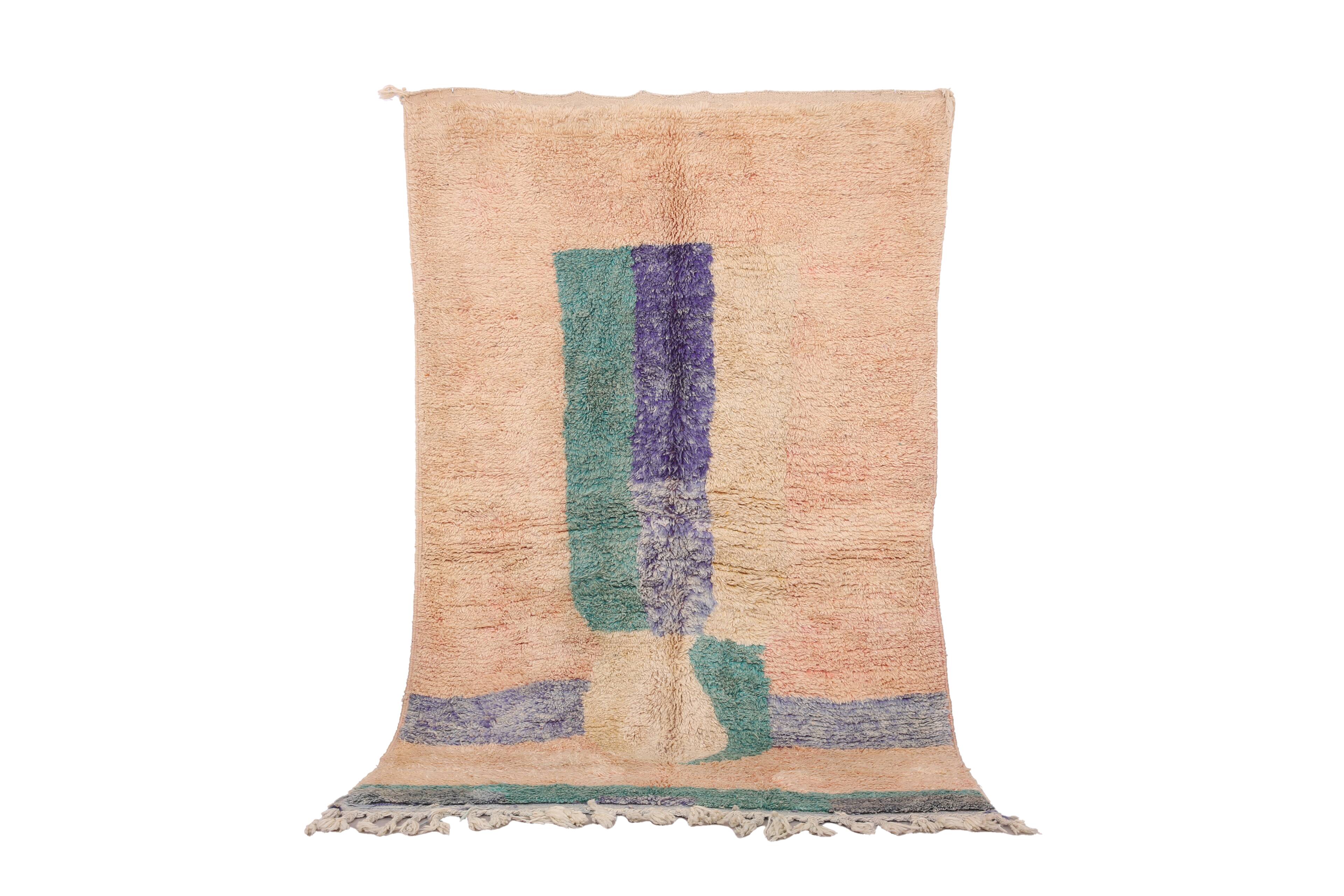 Peach Boujaad Rug 165 x 265 cm - Berber Wool Rug - Moroccan Rug Handmade