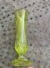 Anise green glass soliflore vase, diamond base pattern, vintage and designer
