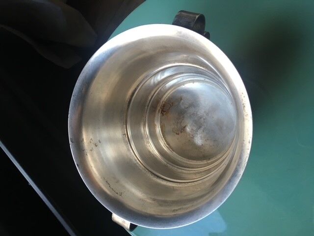 Silver metal vase