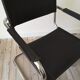 Black leather armchair Matteo Grassi