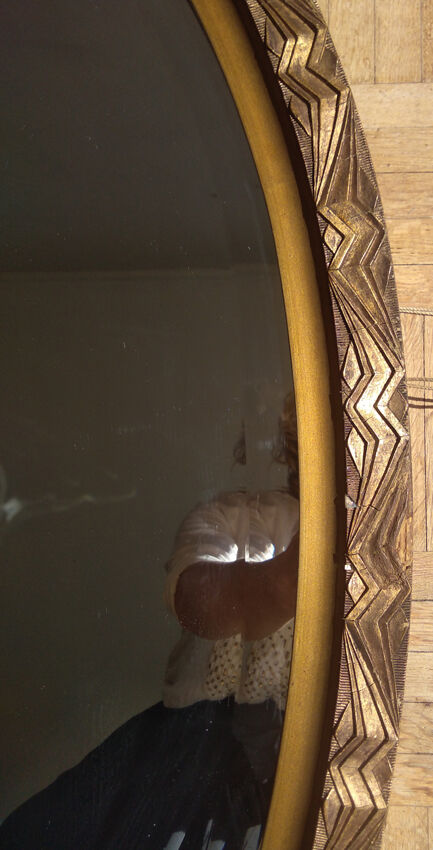 Art deco oval mirror - 81x48cm