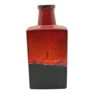 Iconic West German Mid-Century Black and Red Scheurich 281-30 Vase
