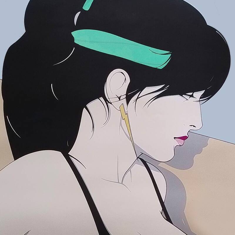 1980s Original Gorgeous Patrick Nagel "The Playboy Portfolio" Poster.