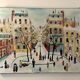Naive painting signed - Paris Place de Furstenberg