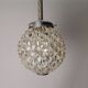 Portuguese Mid Century clear crystal acrylic tall hanging lamp for high ceilings, 1960s