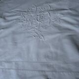 large old sheet imposing monogram PB iris decoration