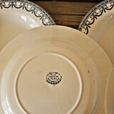 6 Salins ironstone plates, Guirlandes Louis XVI model