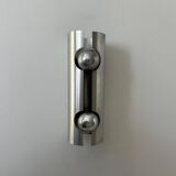 Vintage brushed metal wall lamp, France 1970