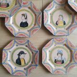 18 Henriot Quimper plates