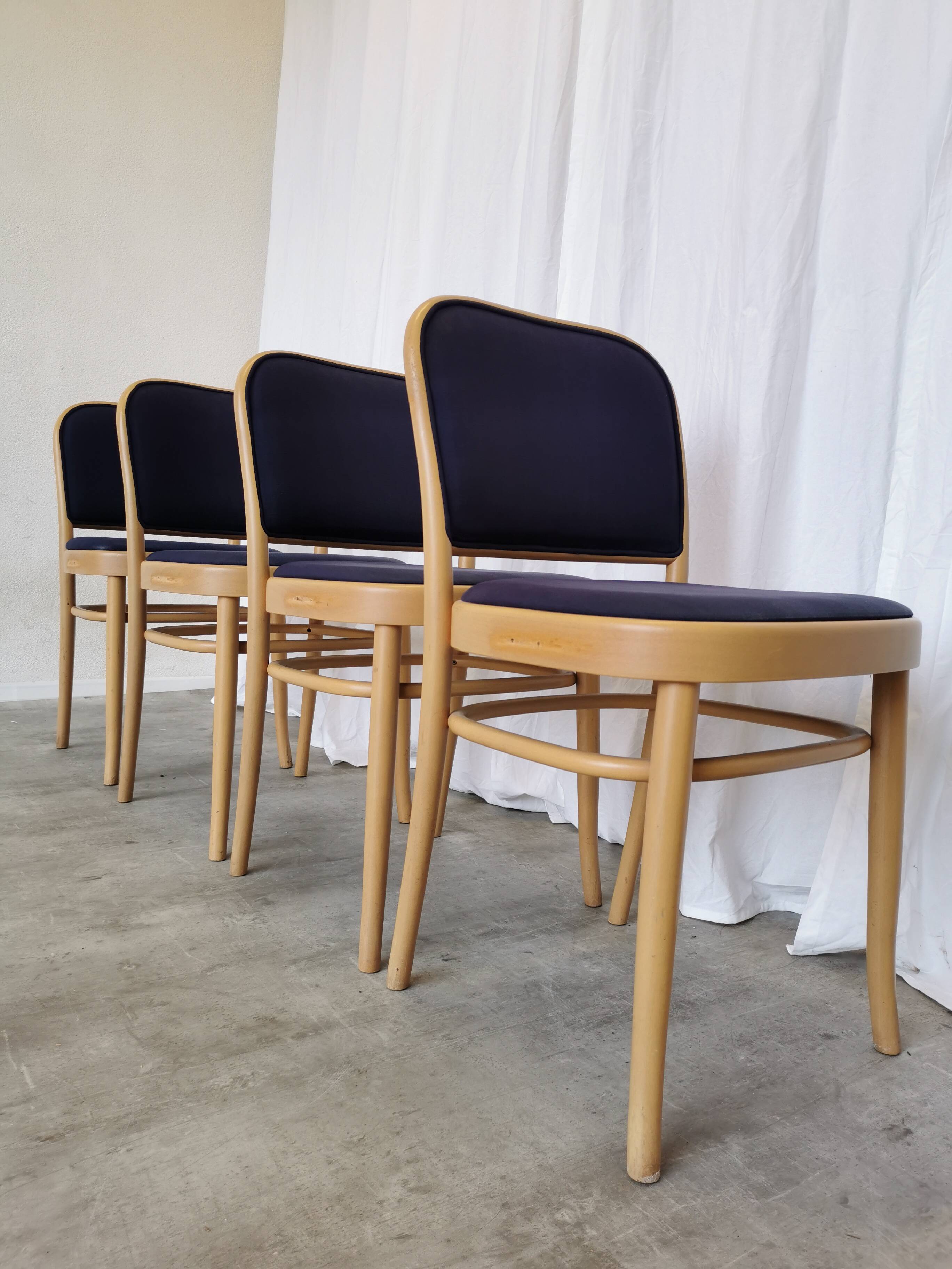 Vintage Bentwood Dining Chairs - Set of 4 - Joseph Hoffmann Thonet Design