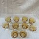 10 amber stemmed glasses 1980