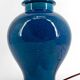 French Blue Crackle Glazed Ceramic Lamp, Circa 1950