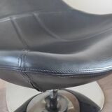 Pair of Tirup Ikea leather armchairs