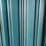 Pair Old Patinated Door Blue Aubusson Wooden Door Deco