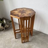 1930s star-inlaid side table