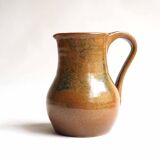 Glazed stoneware pitcher