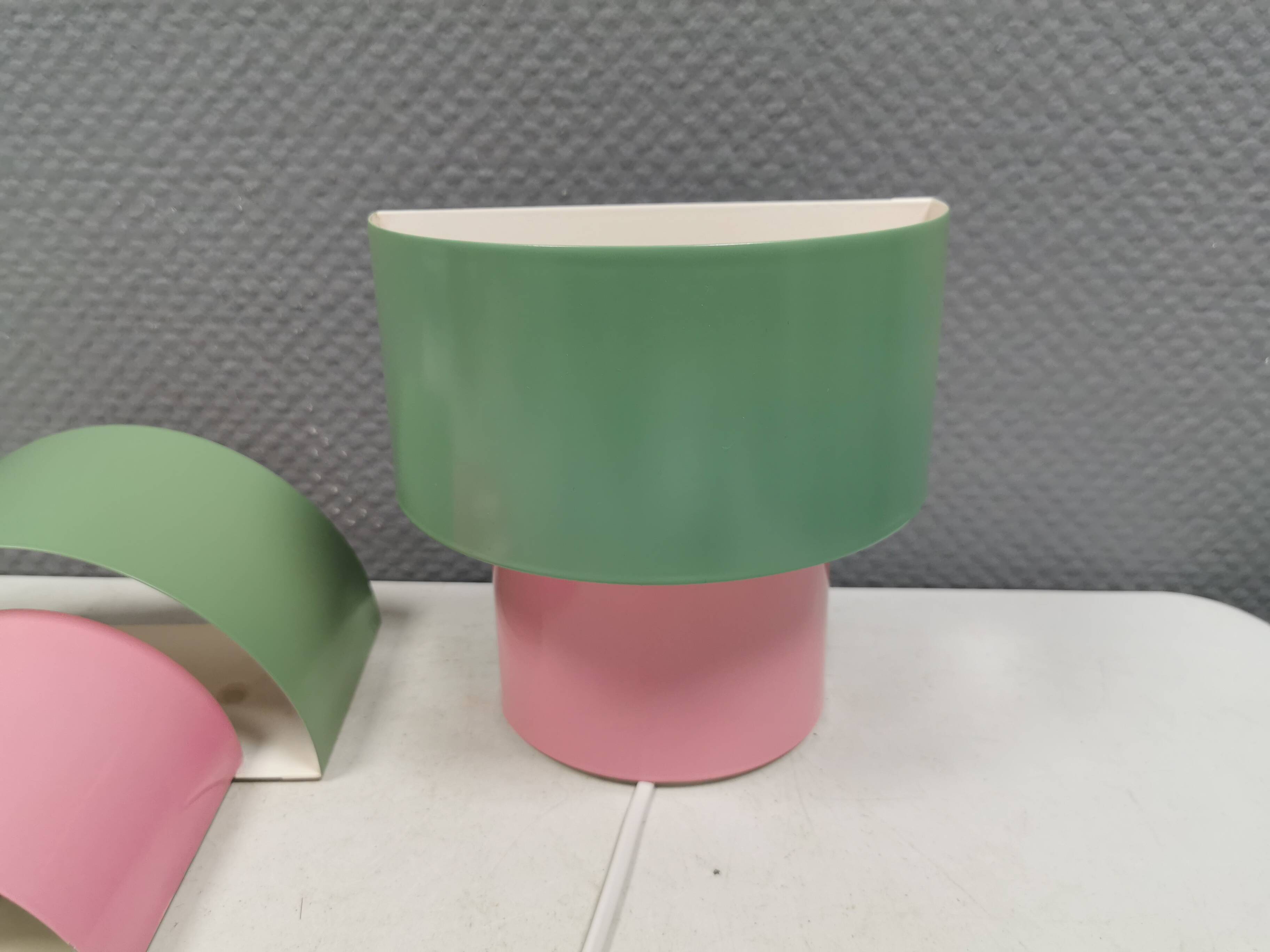 A set of refurbished retro wall lamps from IKEA from the 1980s-90s.