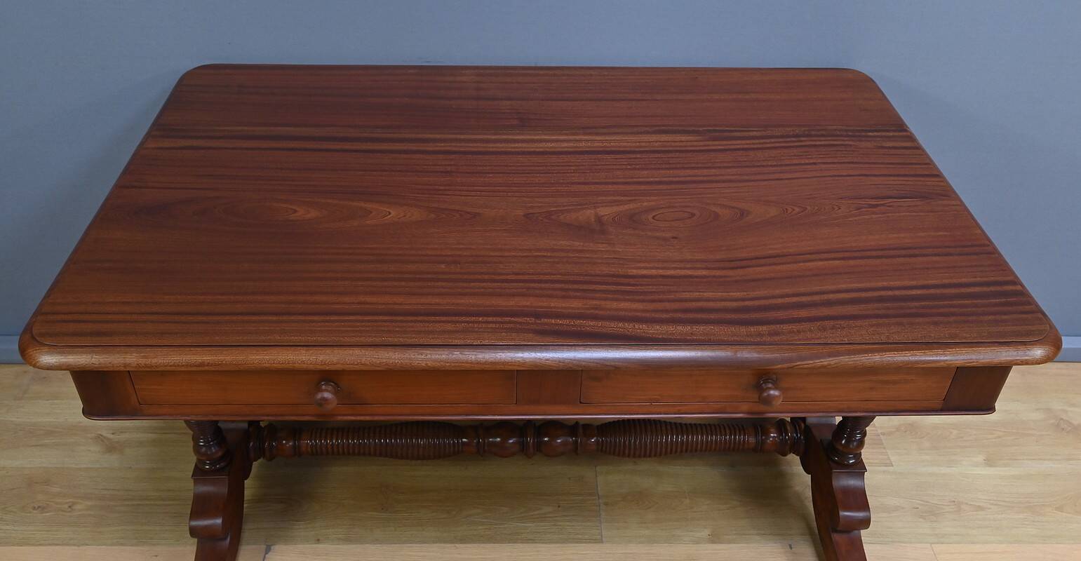 Mahogany Desk Table, Louis-Philippe period – 1st half of the 19th century