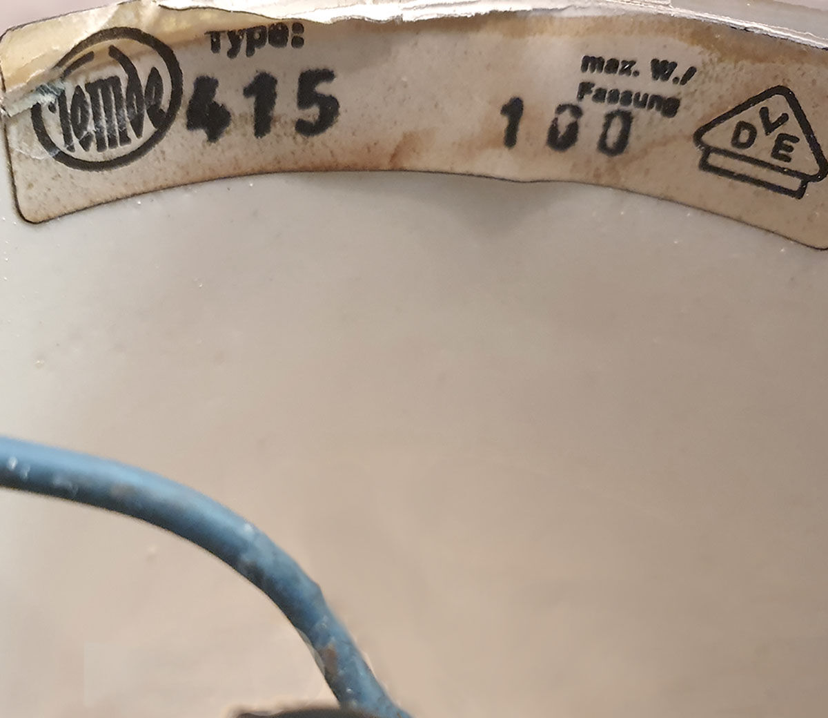 Plafonnier en métal blanc par Temde, années 1970