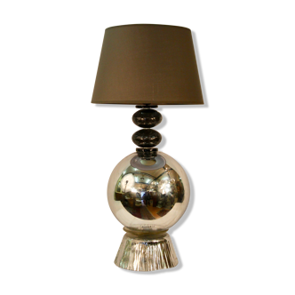 Lampe en aluminium et verre Murano, début XXIe siècle