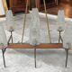 Old modernist chandelier with 6 lights Lunel