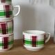 Set of 5 old Sarreguemines Sousse cups
