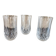 Set of 3 cut glasses - Longchamp style, Cristallerie d'Ar
