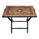 Folding table with floral marquetry