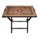 Folding table with floral marquetry