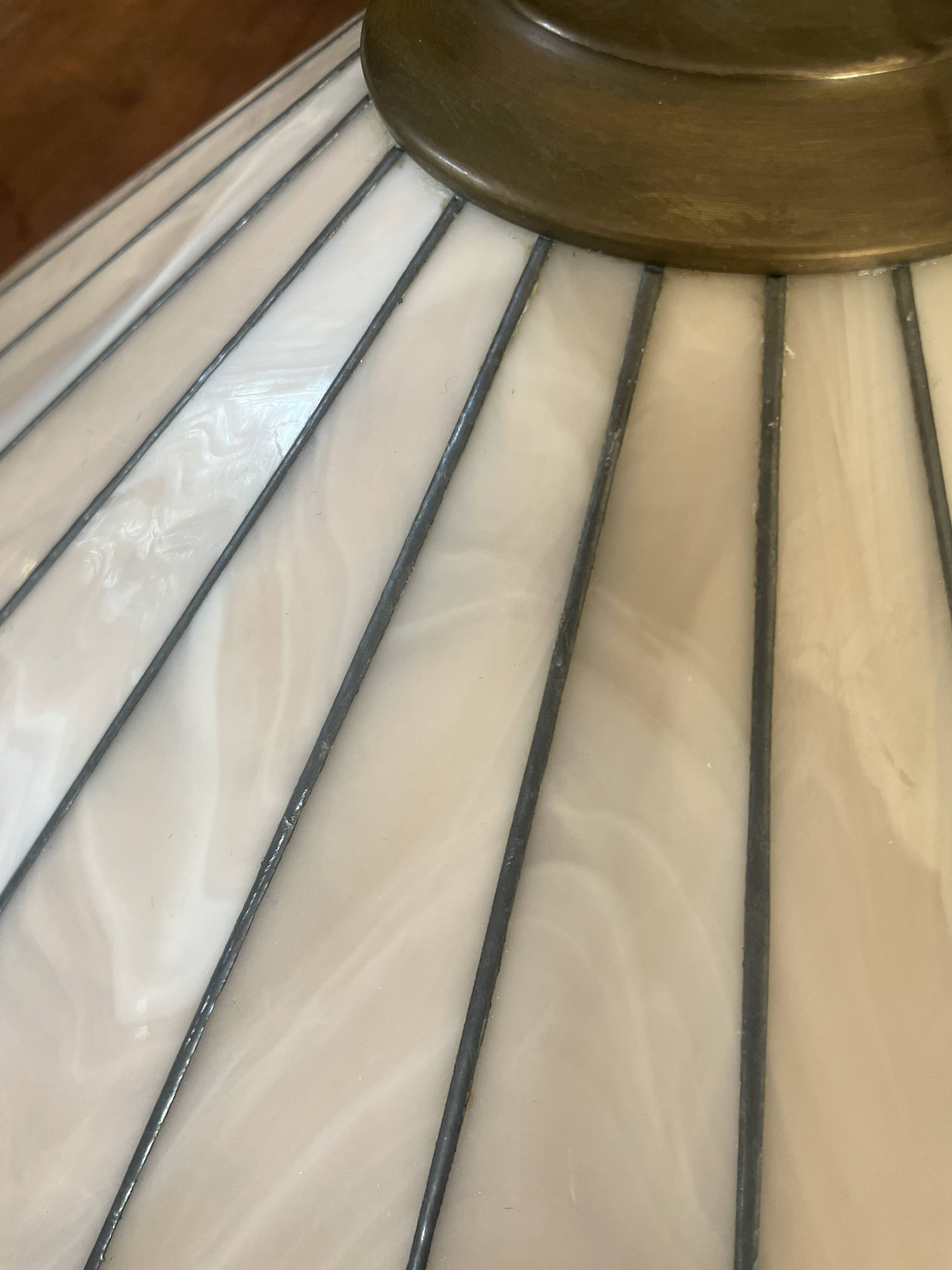 Suspension style Tiffany vintage, opal glass lampshade Ø45cm