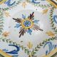 Plate (small format) polychrome earthenware XVIIIth Nevers. Wing godronnée...