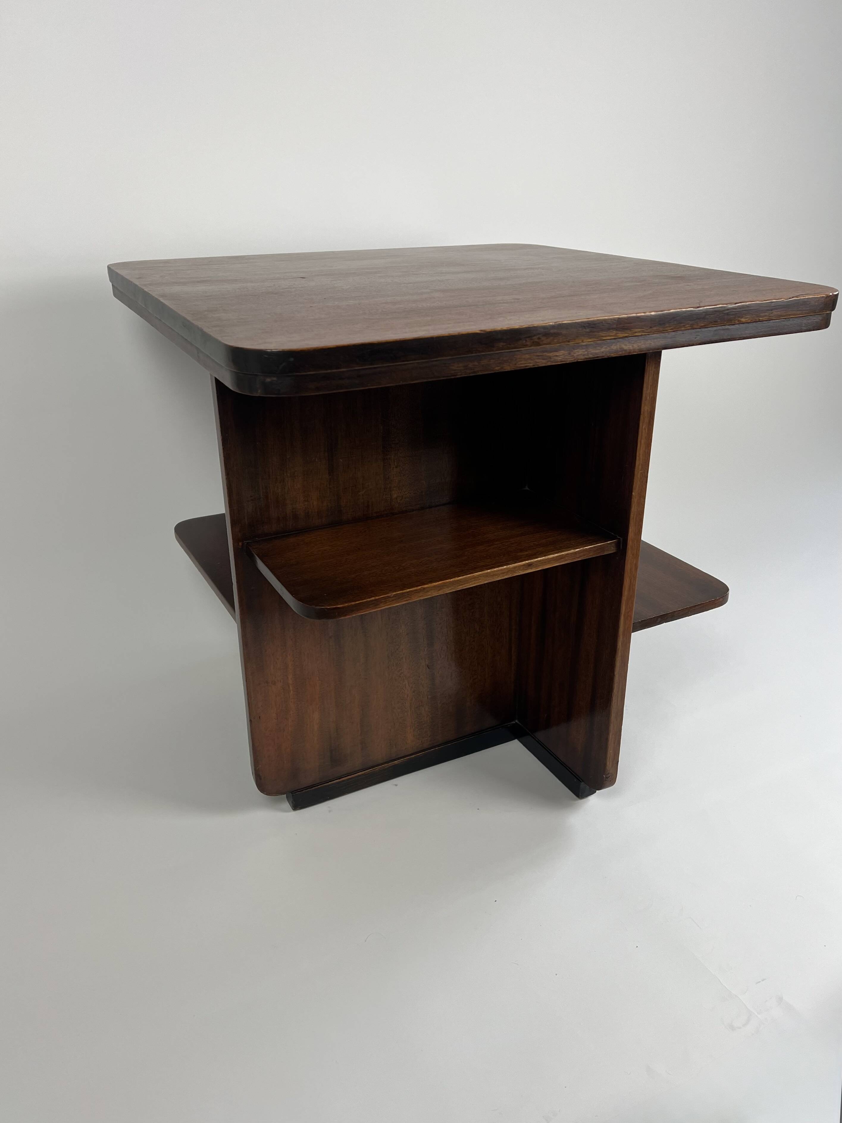 Antique art deco book / side table by Waring & Gillow, England c.1930