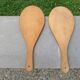 Pair of wooden "la cancha" snowshoes, Basque Country, Peleton, 1960