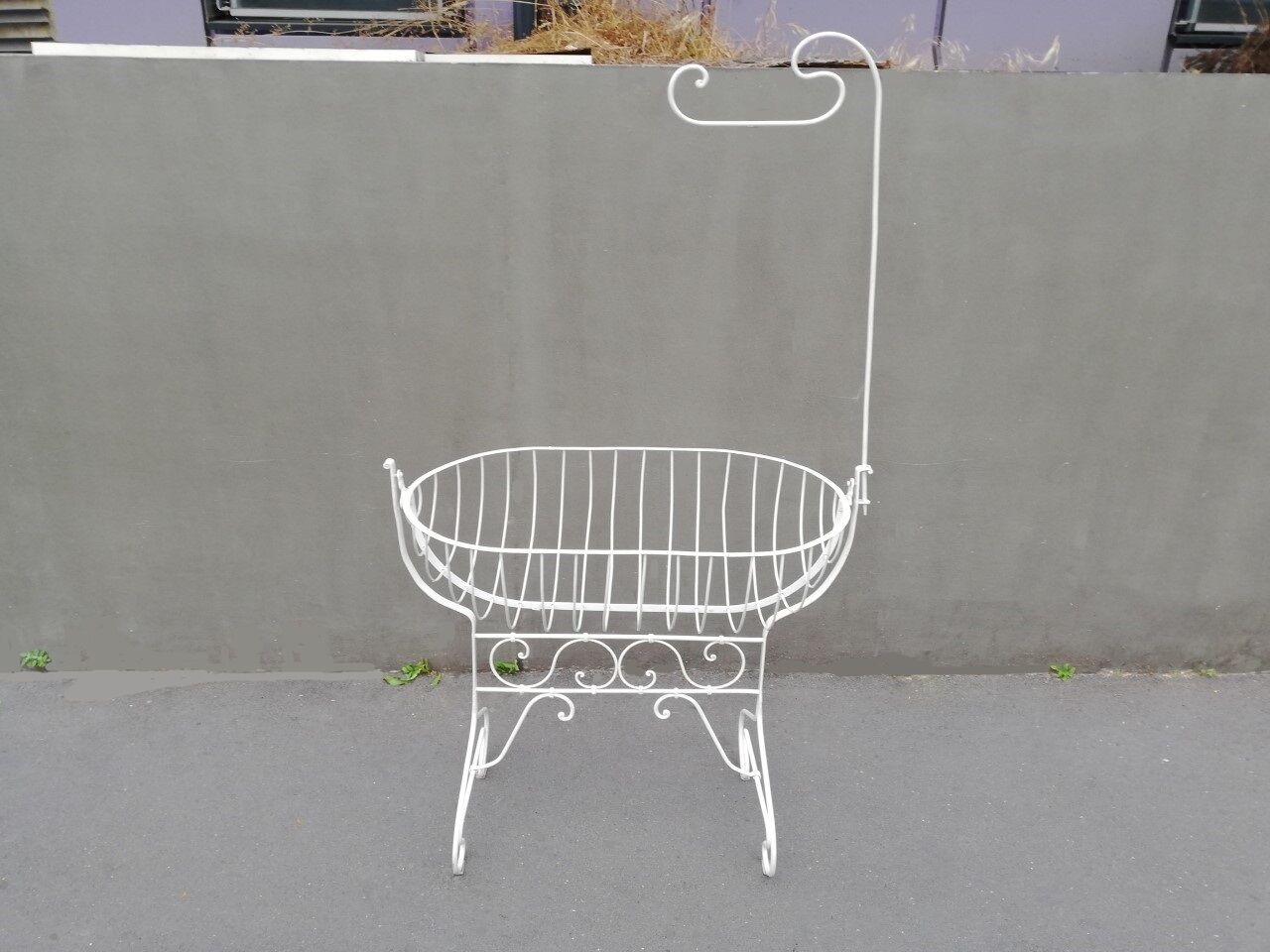 Wrought iron baby bed