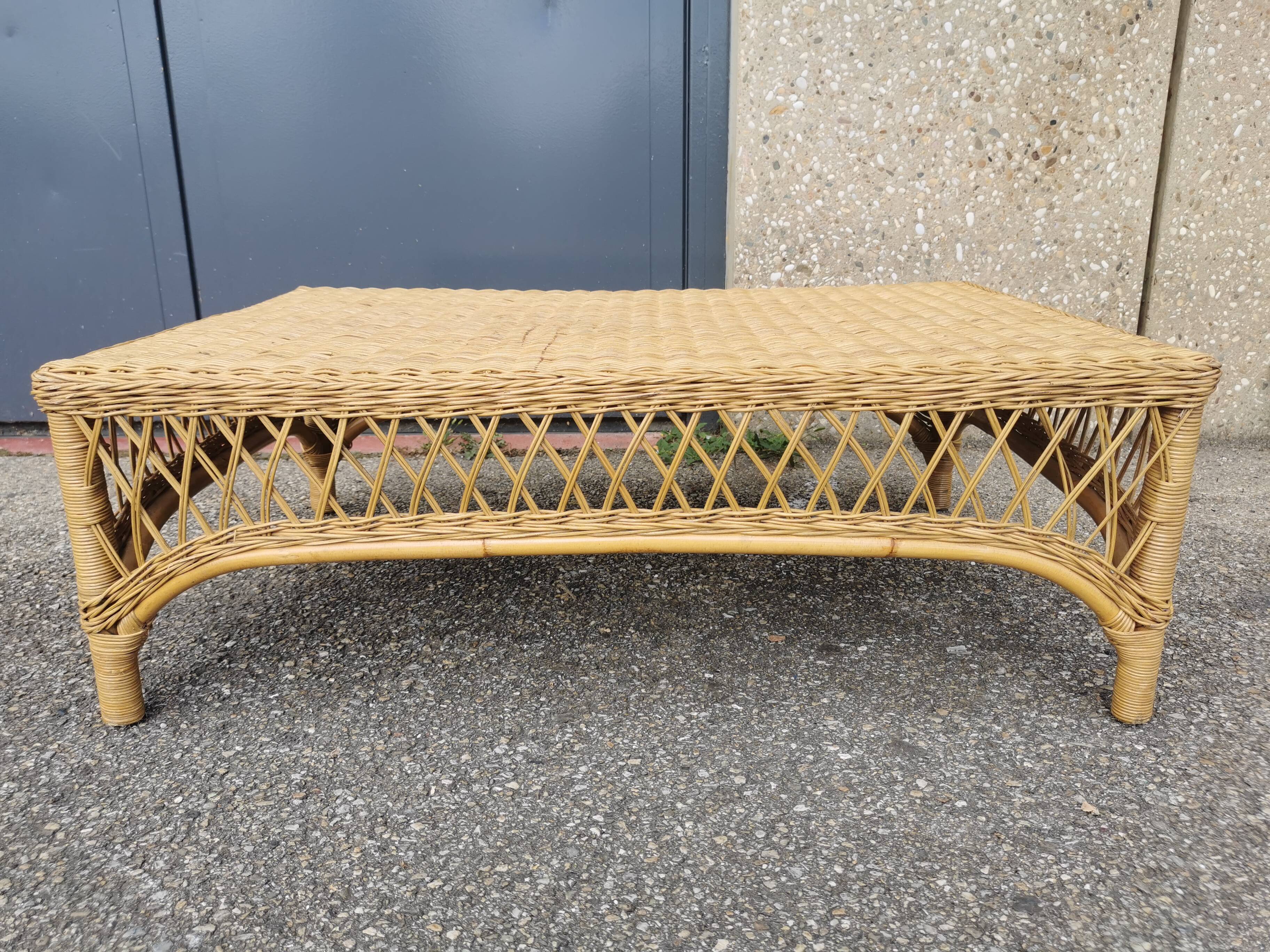 Complete rattan lounge from the 1950s