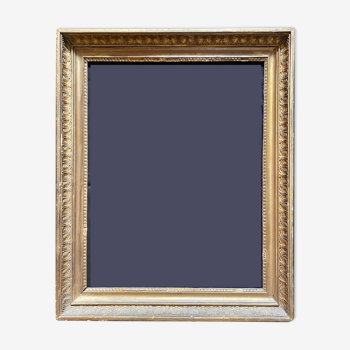 Cadre ancien XIXème palmettes néoclassique empire doré pour tableau 39 / 49 cm
