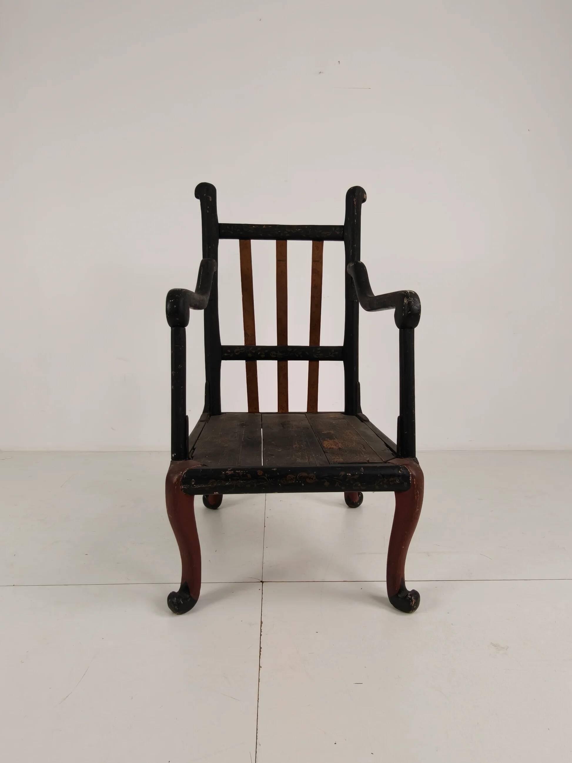 Fauteuil anglais de style chinoiserie vers 1900