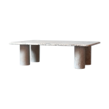 Table basse travertin Angelo Mangiarotti