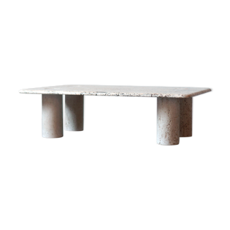 Travertine coffee table Angelo Mangiarotti