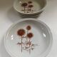 4 assiettes creuses Sarreguemines "Chardons"
