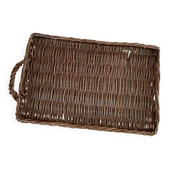 Wicker serving tray