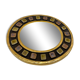 Golden ceramic mirror by Mithé Espelt 1960 24cm