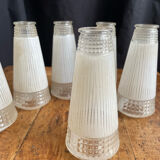 6 wall lamps cones art deco glass