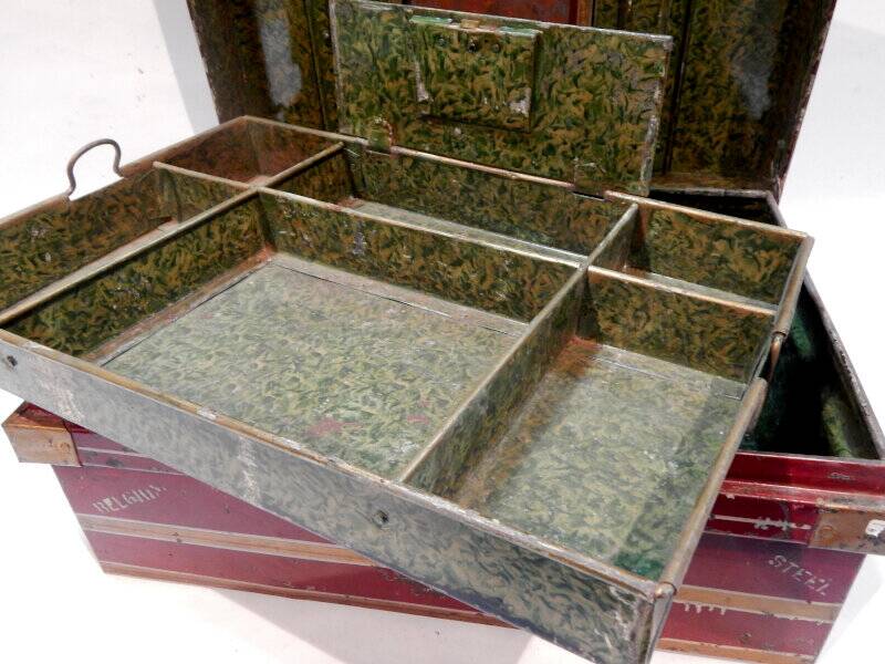 Original Patina Metal Vanity Trunk