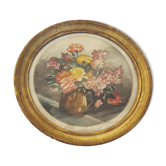 Engraving round frame
